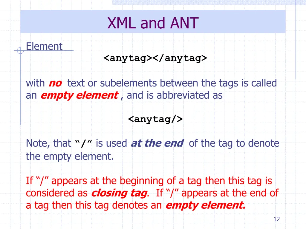 xml and ant 4