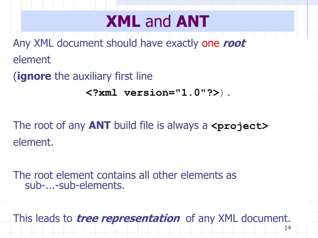 xml and ant 6