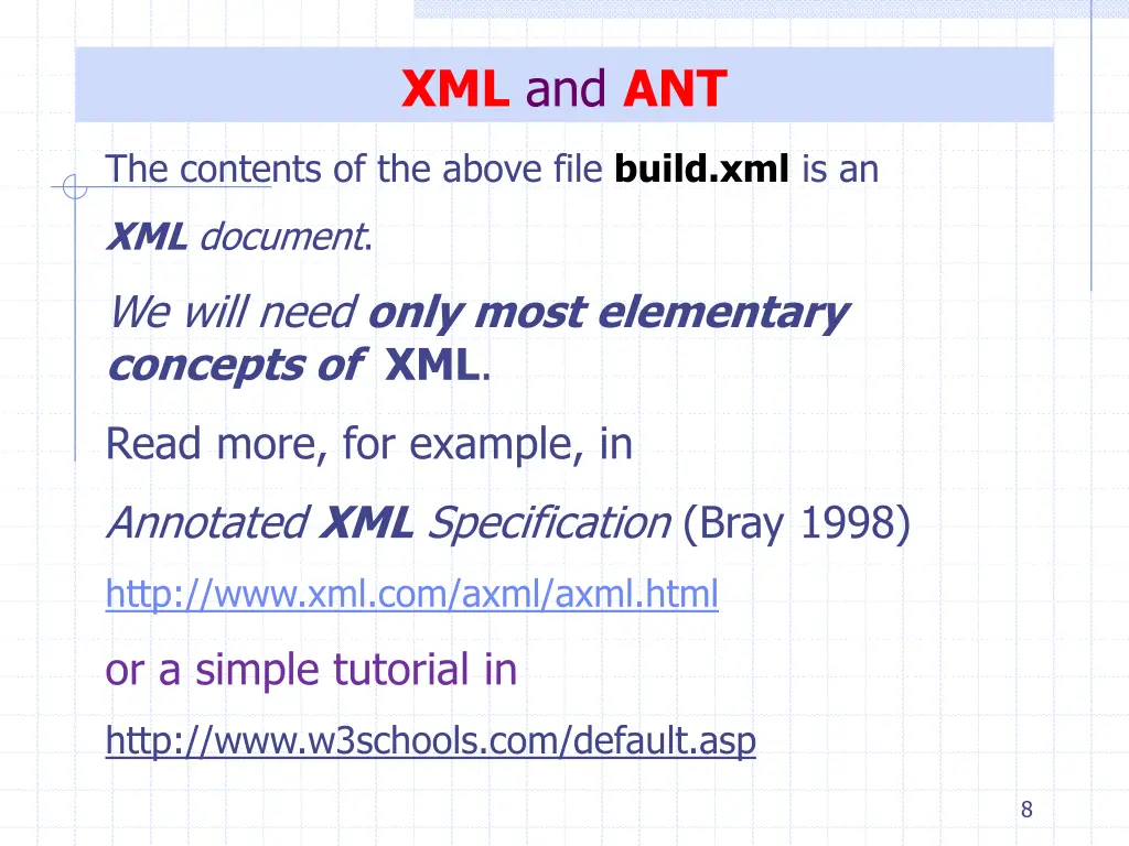 xml and ant