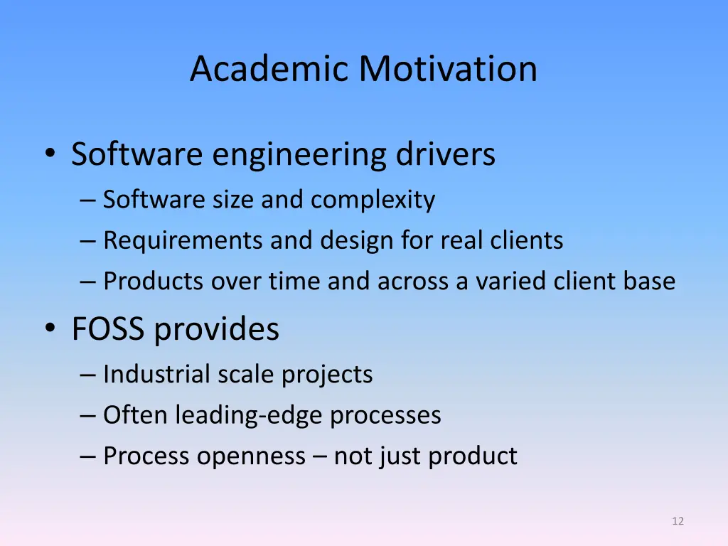 academic motivation