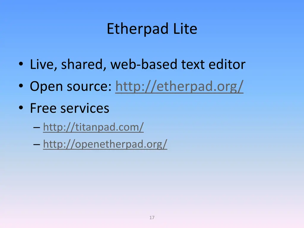 etherpad lite