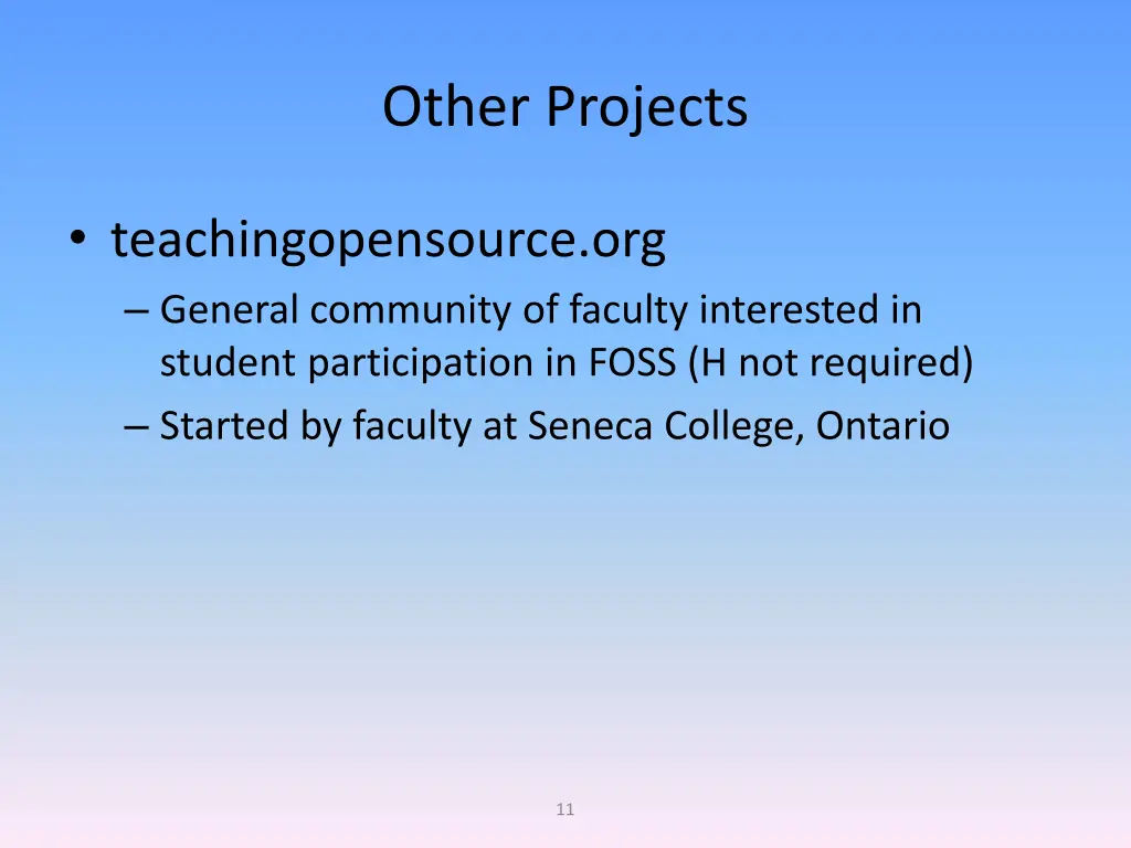 other projects
