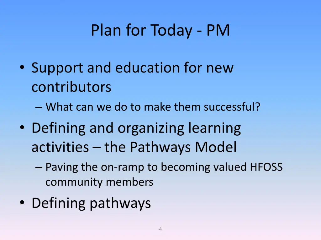 plan for today pm