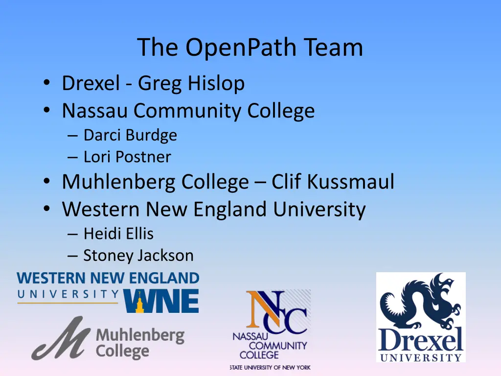 the openpath team drexel greg hislop nassau