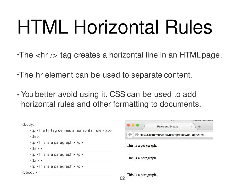 html horizontal rules