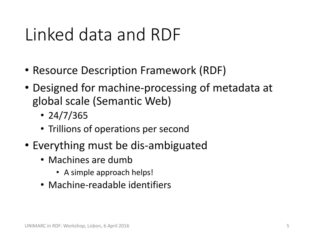 linked data and rdf