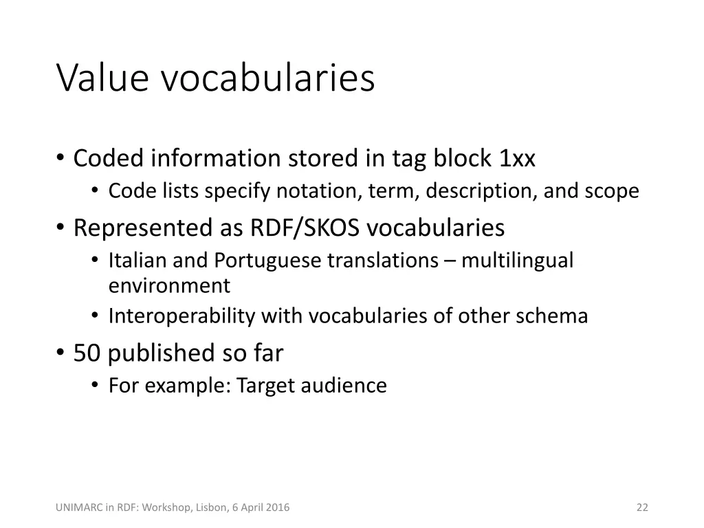value vocabularies 1