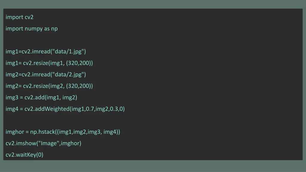 import cv2 5