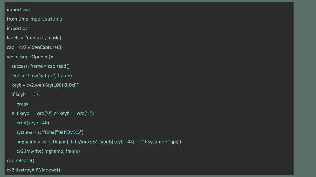 import cv2 7