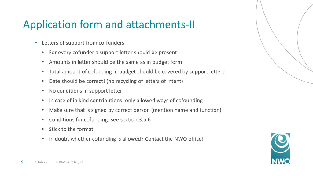 application form and attachments ii