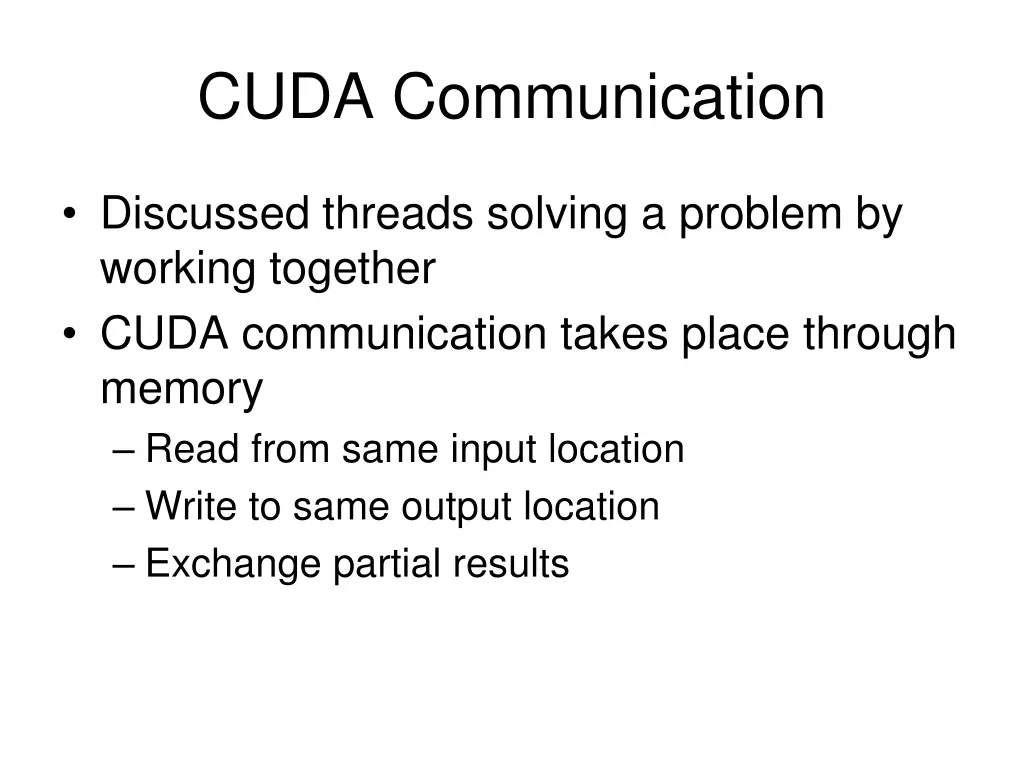 cuda communication