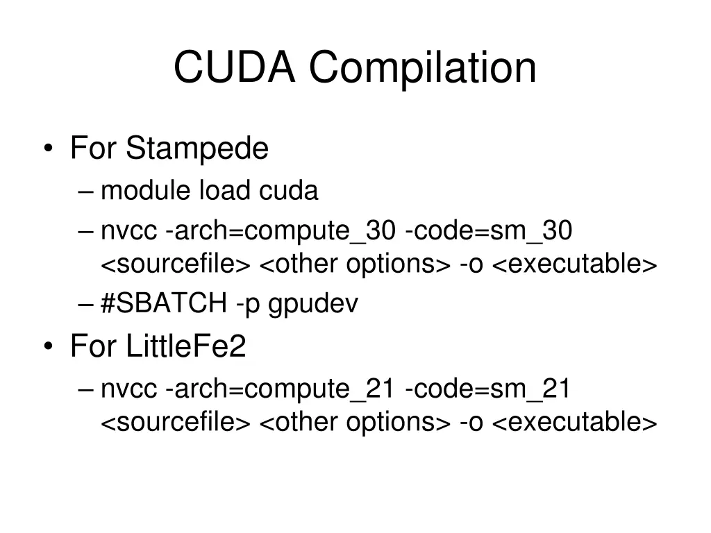 cuda compilation