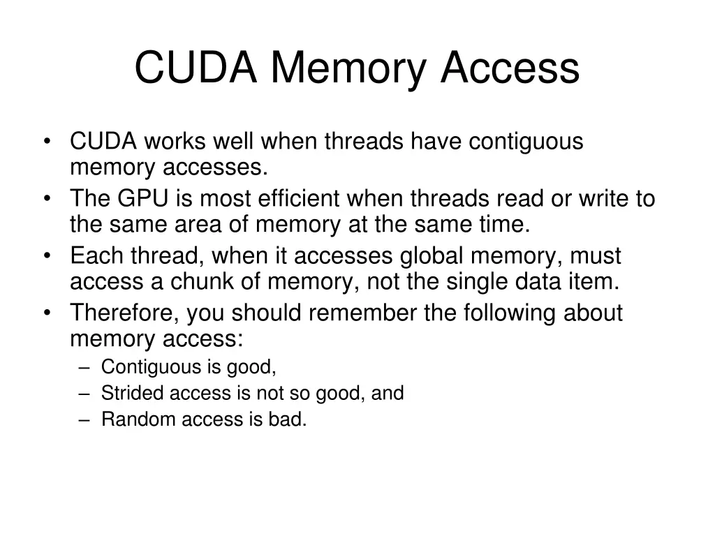 cuda memory access 1