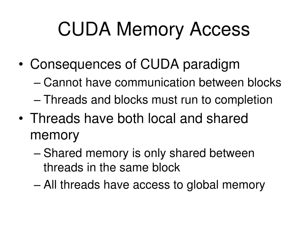 cuda memory access