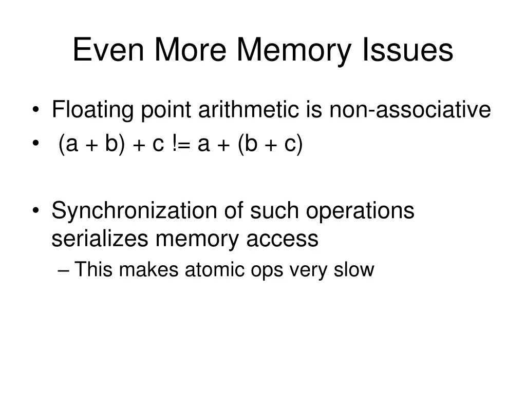 even more memory issues