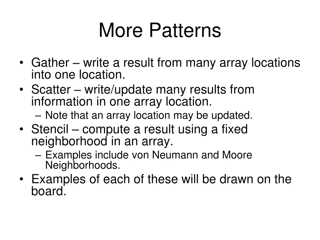 more patterns