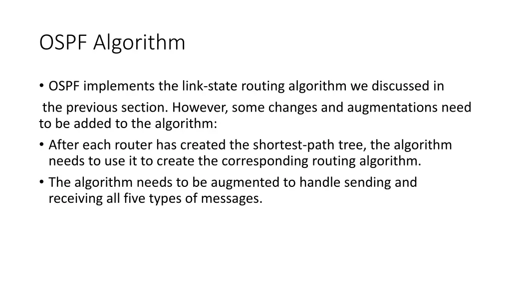 ospf algorithm
