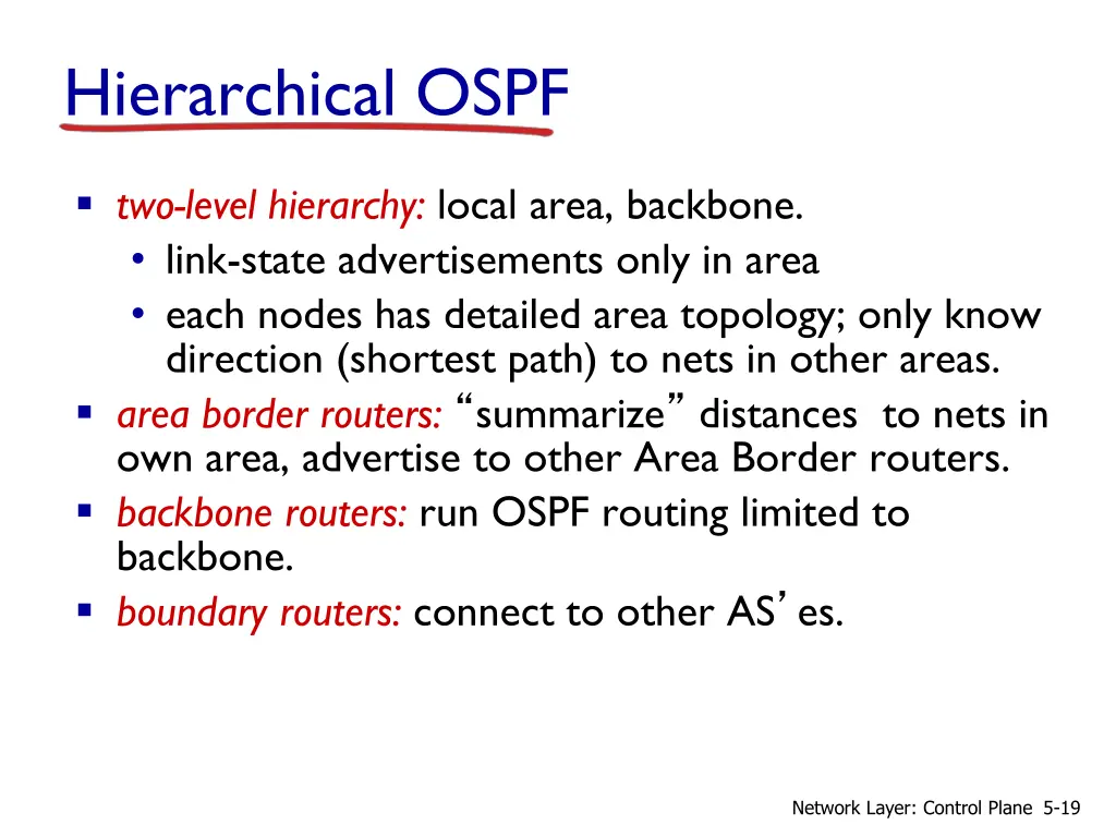 hierarchical ospf 1