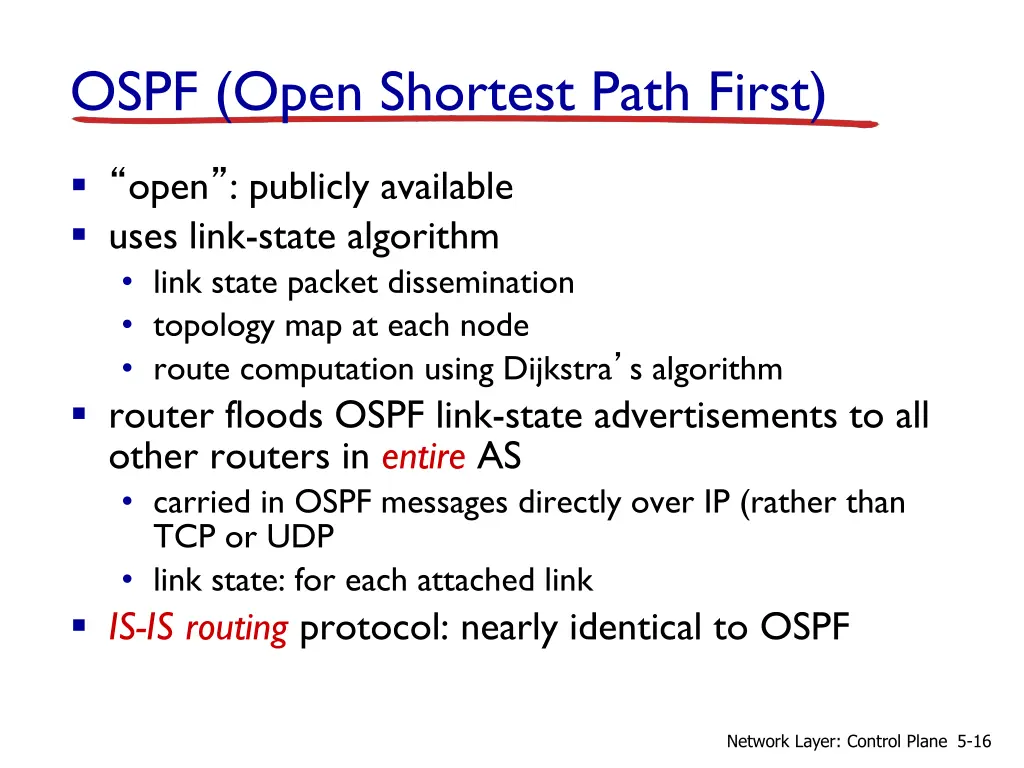 ospf open shortest path first