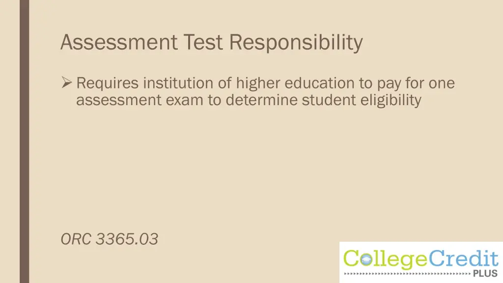 assessment test responsibility