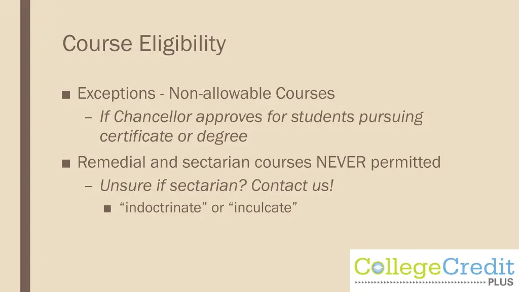 course eligibility 6