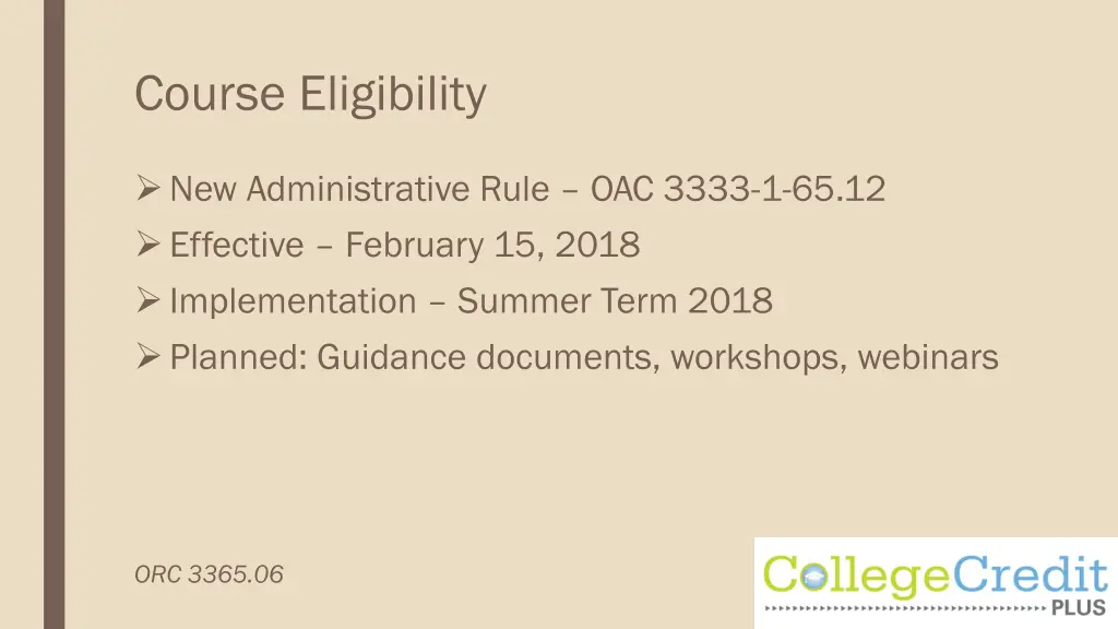 course eligibility