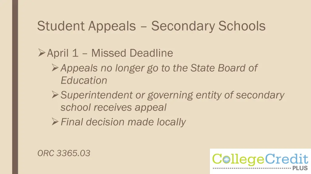 student appeals secondary schools