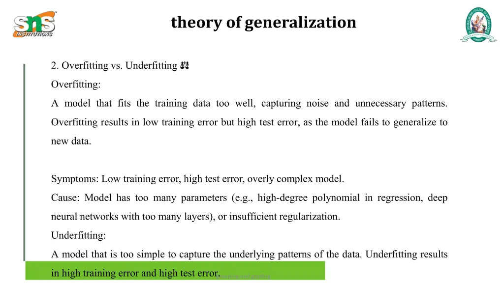 theory of generalization 2