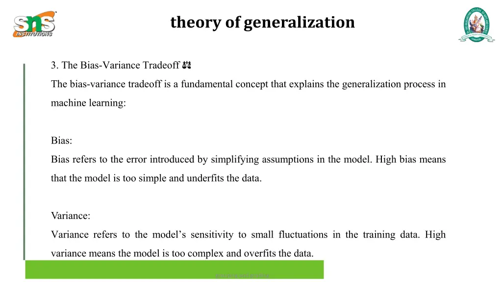 theory of generalization 3