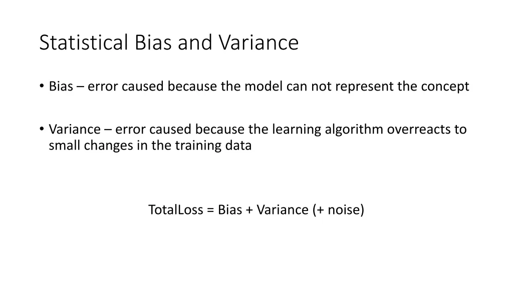 statistical bias and variance