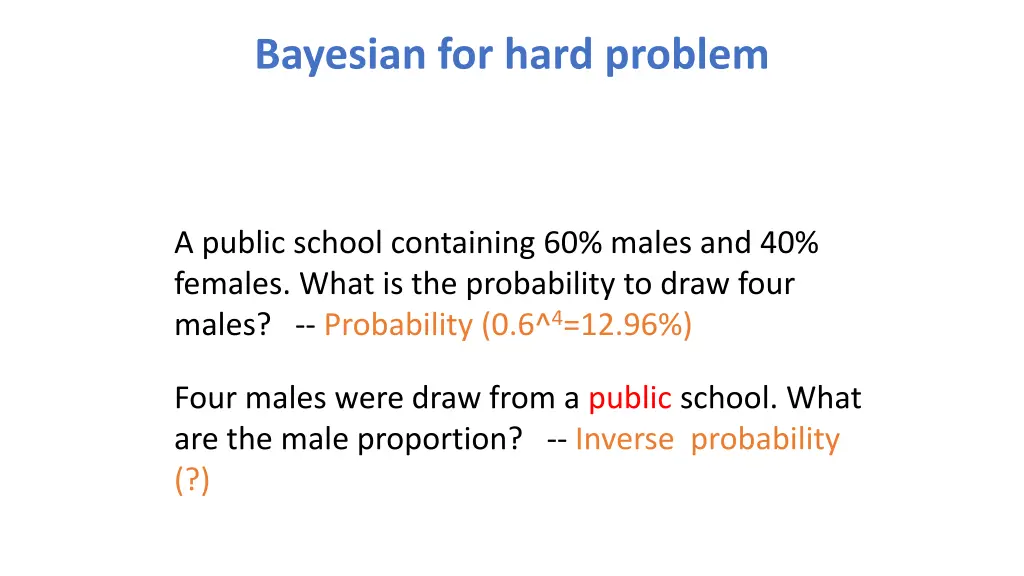 bayesian for hard problem