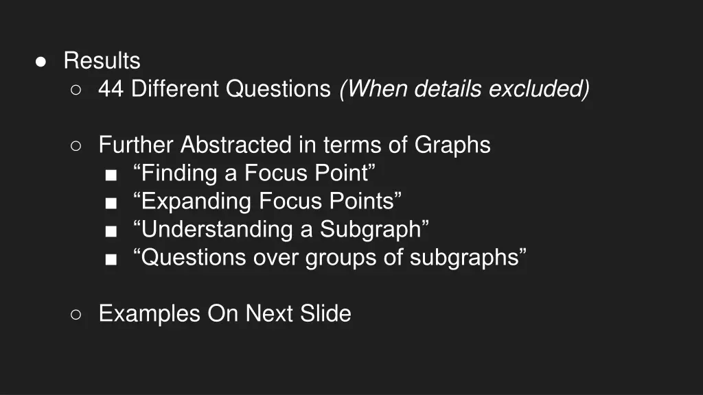 results 44 different questions when details