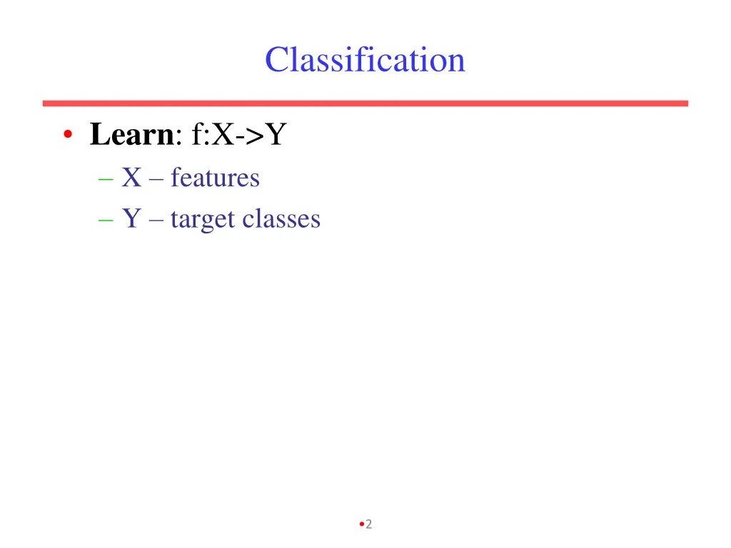 classification