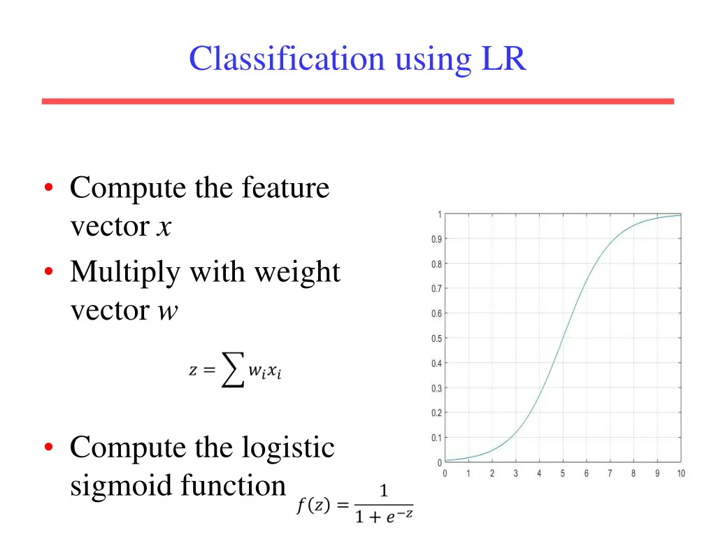 classification using lr