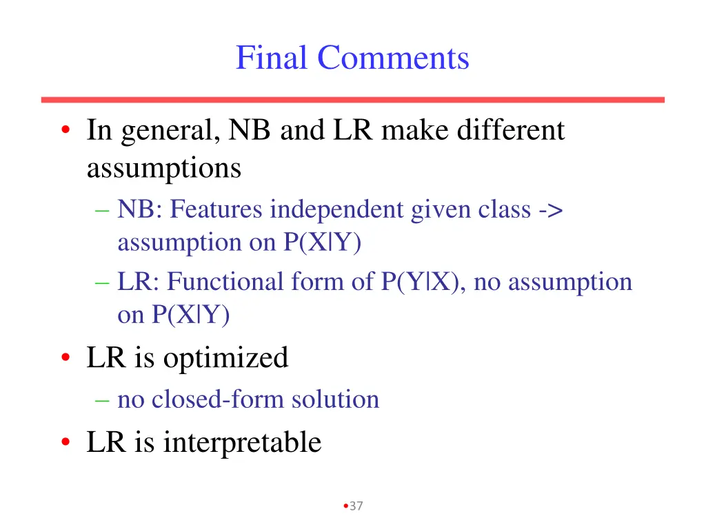 final comments