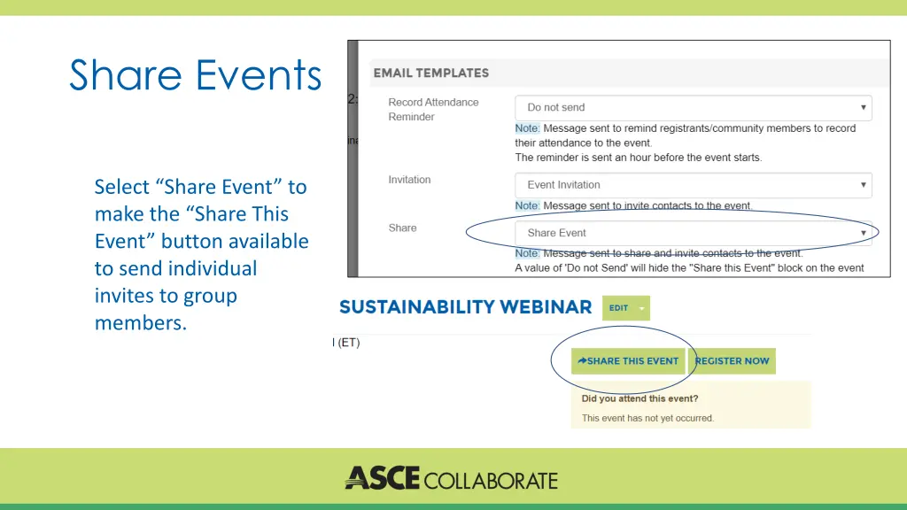 share events