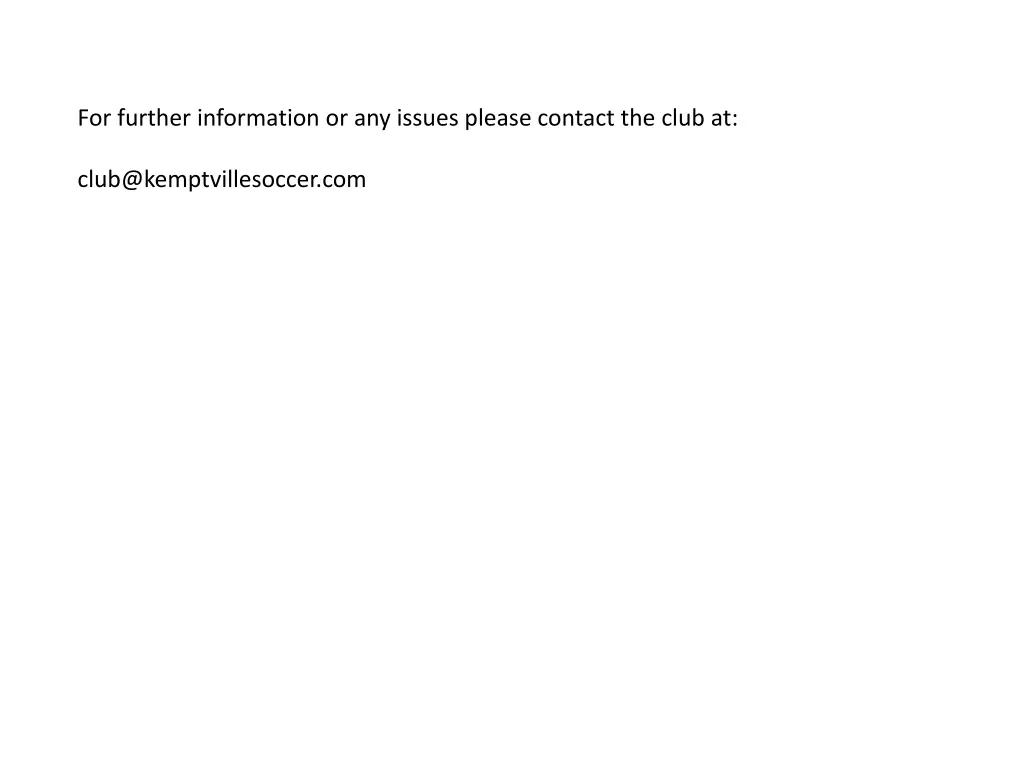 for further information or any issues please