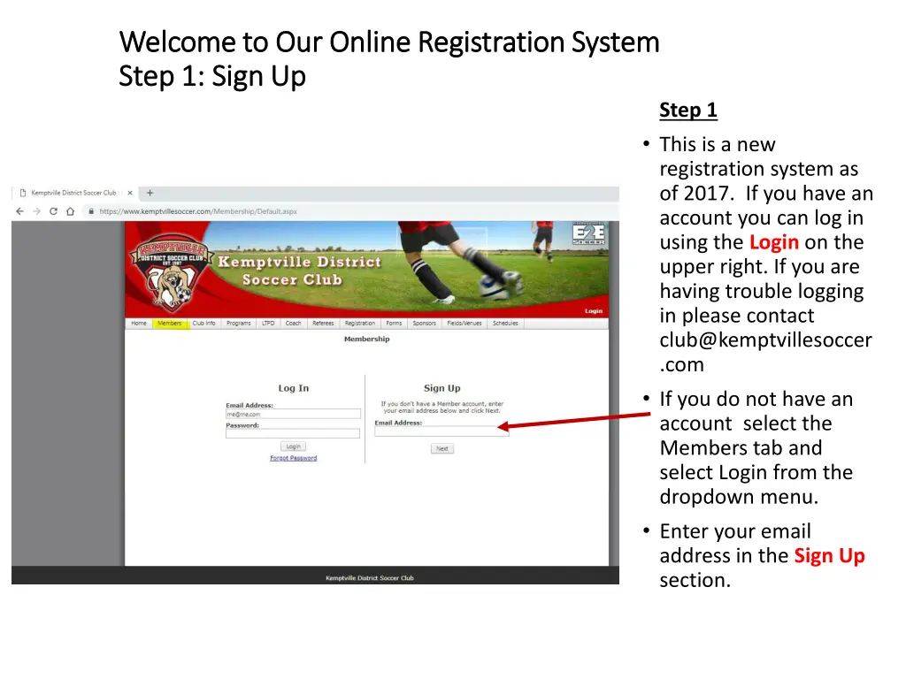 welcome to our online registration system welcome