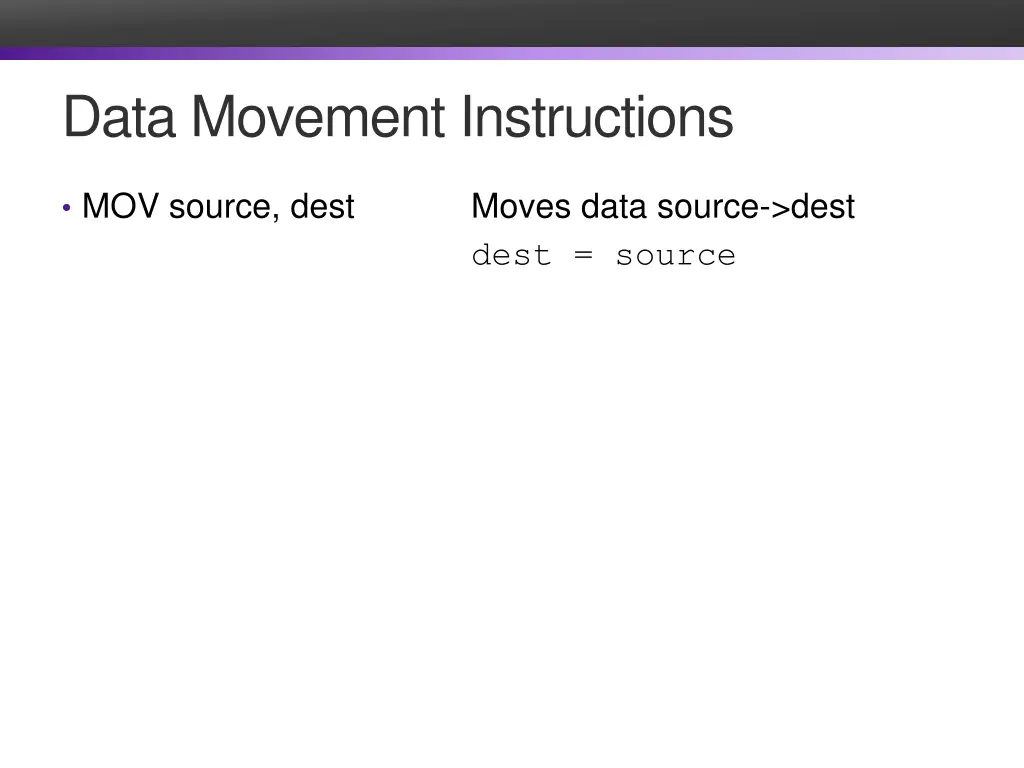 data movement instructions