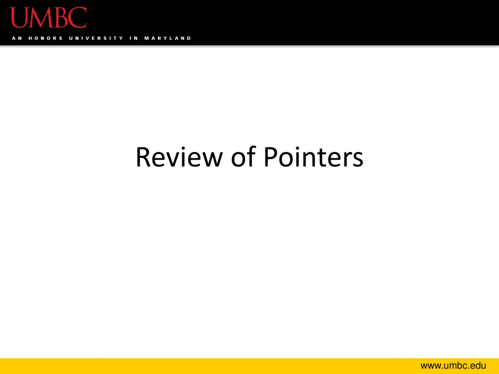 review of pointers