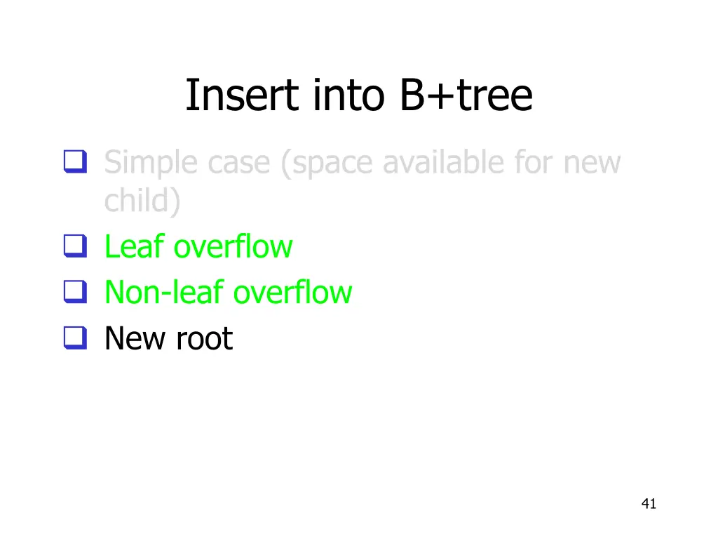 insert into b tree 5
