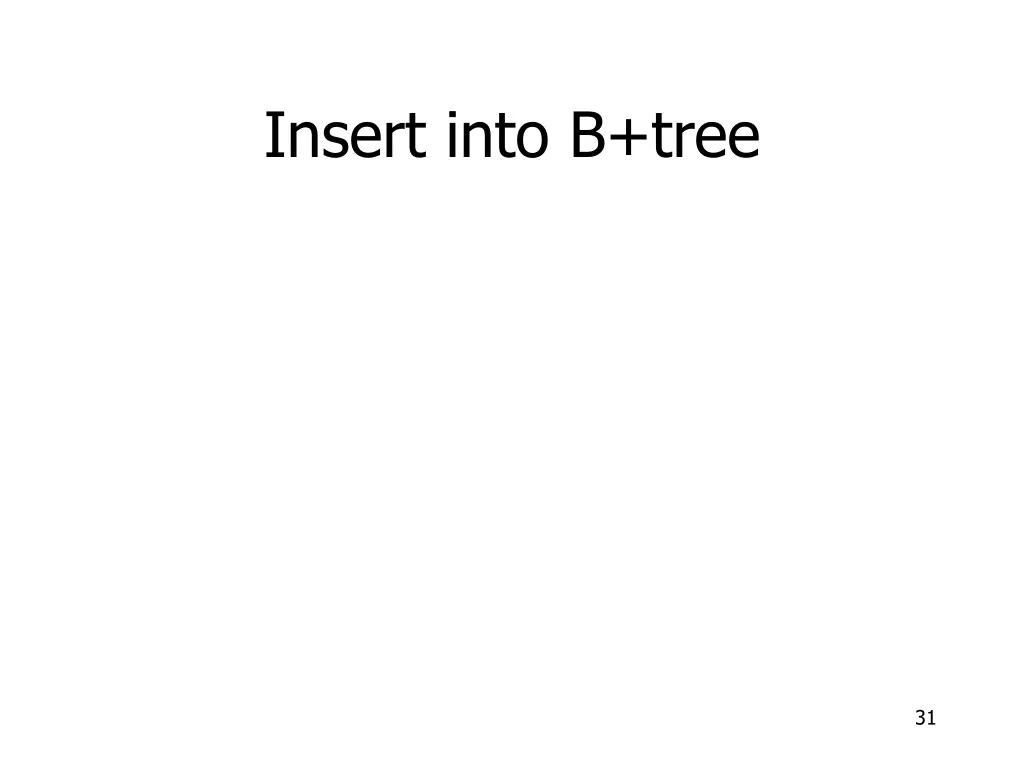 insert into b tree