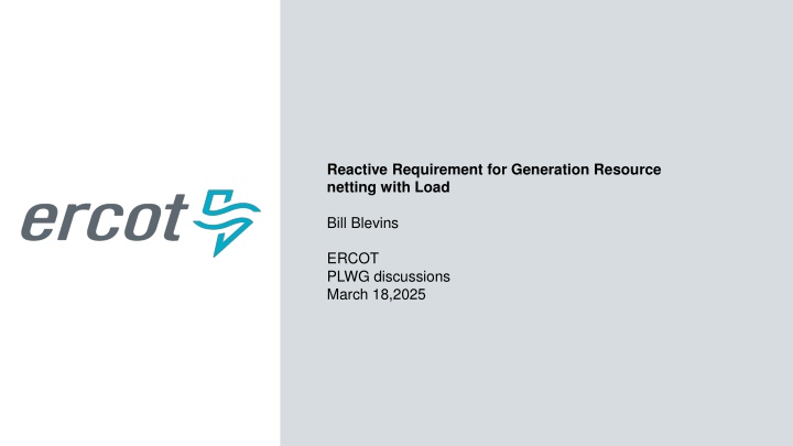 reactive requirement for generation resource