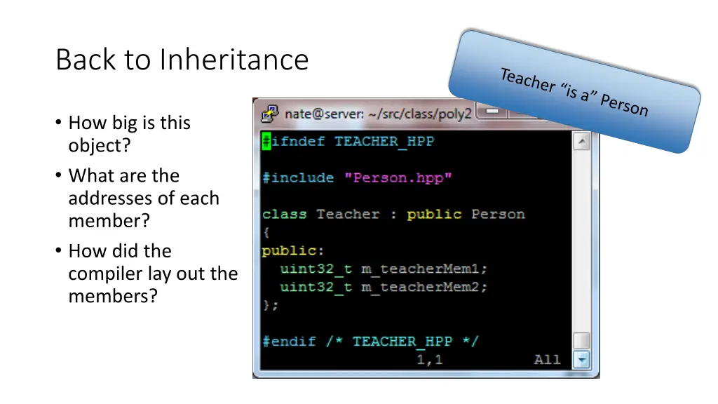 back to inheritance