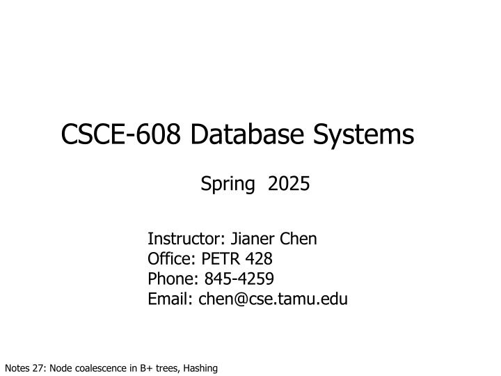 csce 608 database systems