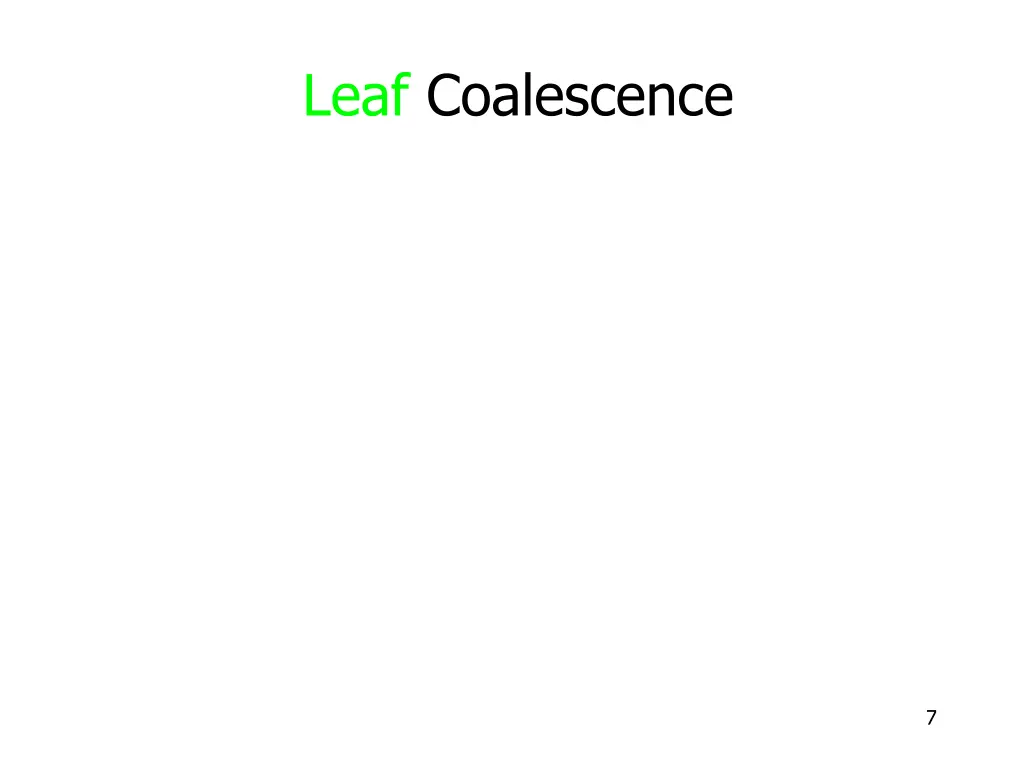 leaf coalescence