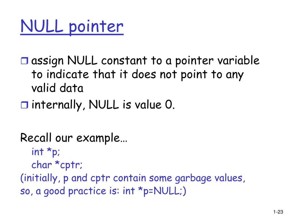 null pointer