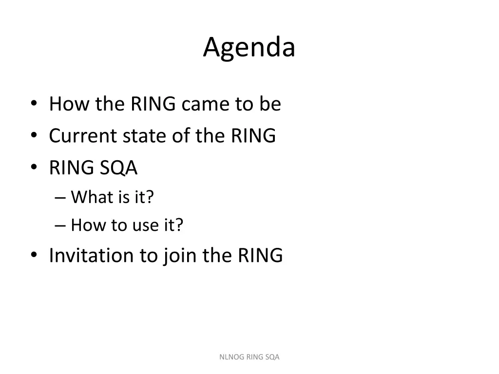 agenda