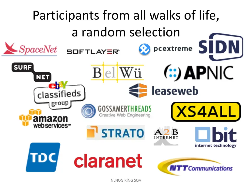 participants from all walks of life a random