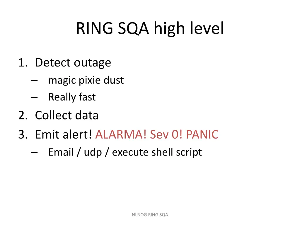 ring sqa high level